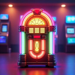 Neon Night Jukebox Casino Millioner